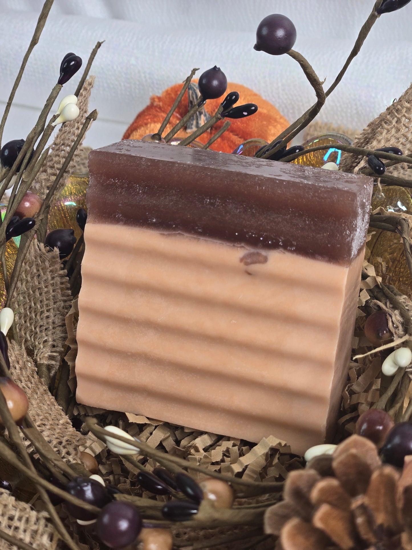 PUMPKIN PRALINE | GOATS MILK SOAP | PUMPKIN • CARAMEL • PRALINE (SEASONAL LIMITED EDITION)