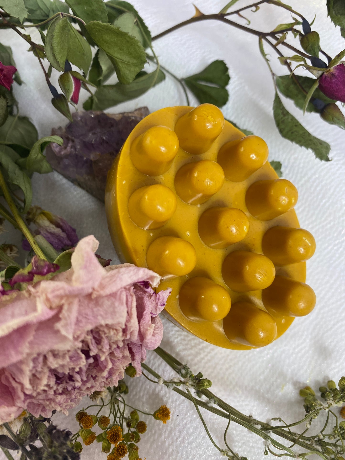 Golden Glow | Turmeric • Kojic Acid • Honey Massage Bar | Goat Milk Soap | Face & Body