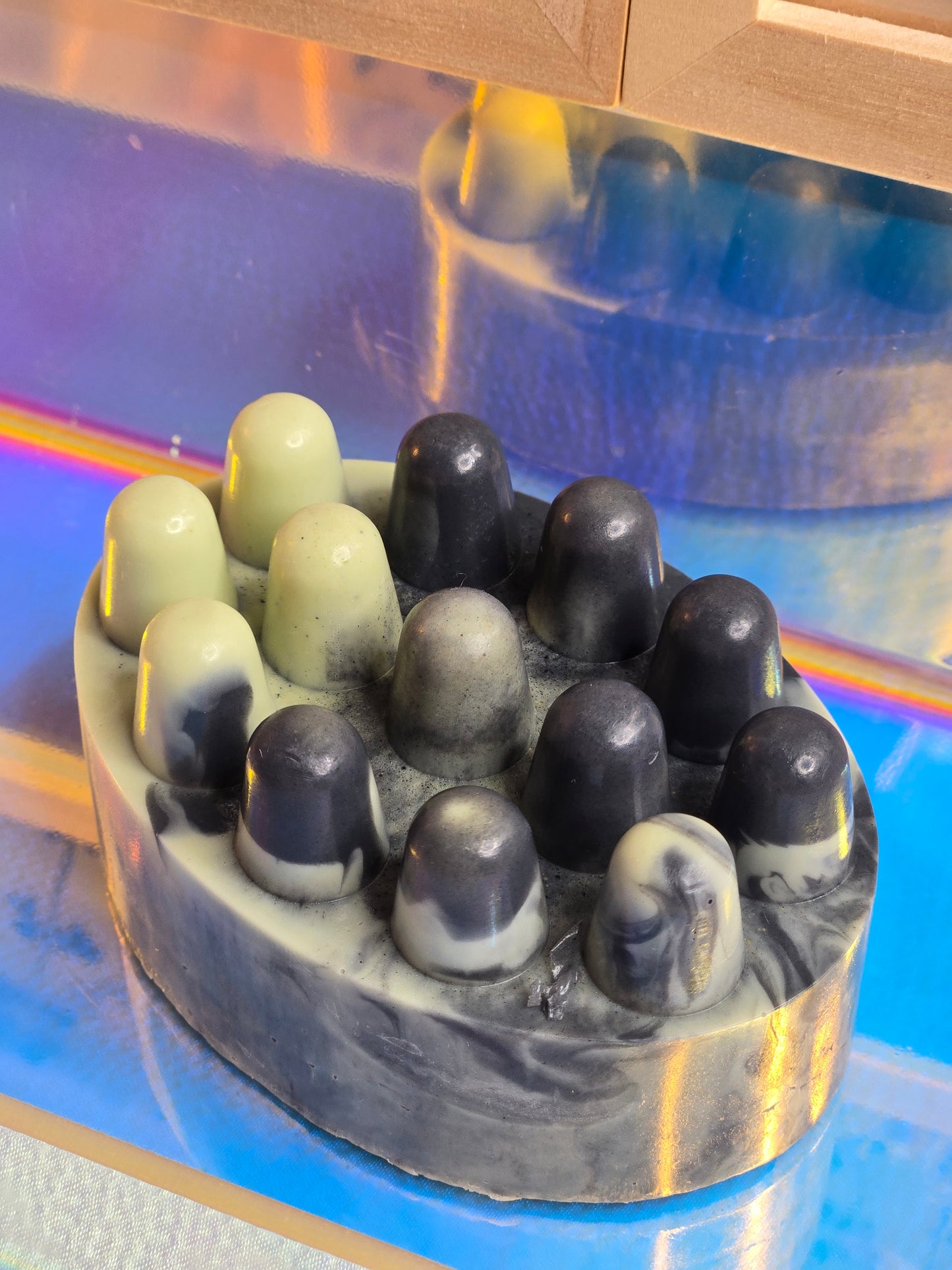 CLAY + COAL MASSAGE BAR | GOAT MILK SOAP | GREEN CLAY • HONEY • CHARCOAL | Fragrance Free