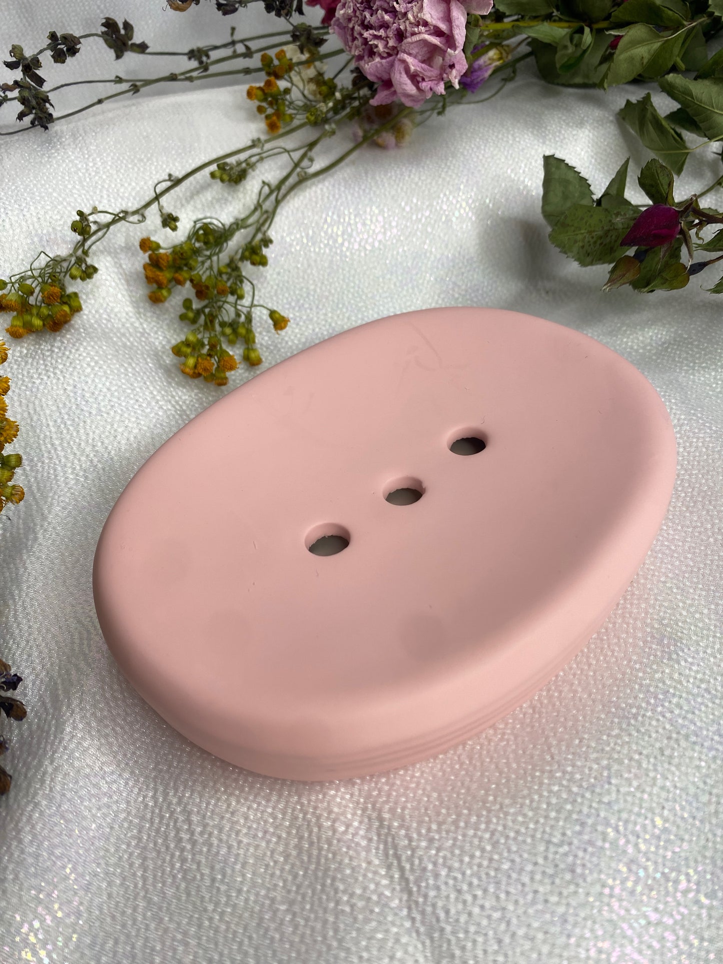 CERAMIC SOAP DISH | BLUSH PINK | RUBY AND ROSE APOTHECARY