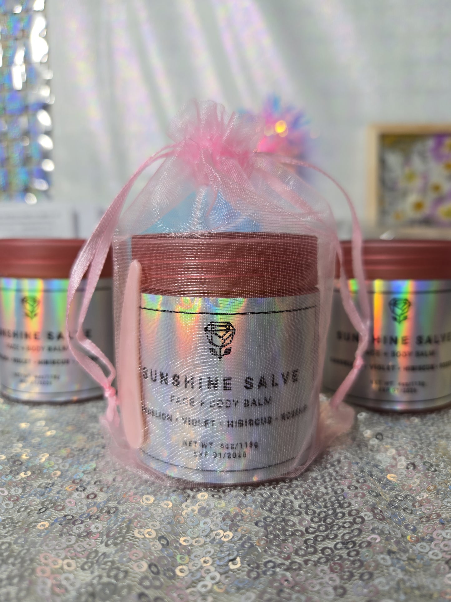 SUNSHINE SALVE |DANDELION • HIBISCUS •  VIOLET •  ROSEHIP |  HYDRATING FACE + BODY BALM